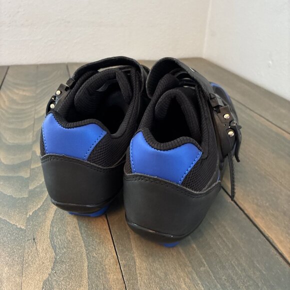 HOPPLEN Black Blue Cycling Shoes - MEN size 9.5 / EU Size 43 (ST) - Picture 4 of 7